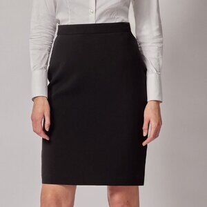 Womens Dressbarn Black Straight Knee Length Pencil Skirt Lined Size 12